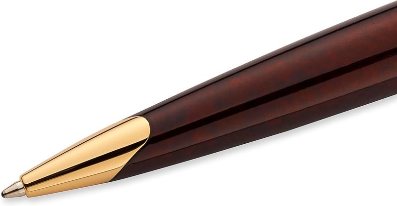 Waterman Carène Ballpoint Pen in Marine Amber with 23k Gold Clip and Blue Ink Cartridge - Gift Boxed - Image 4